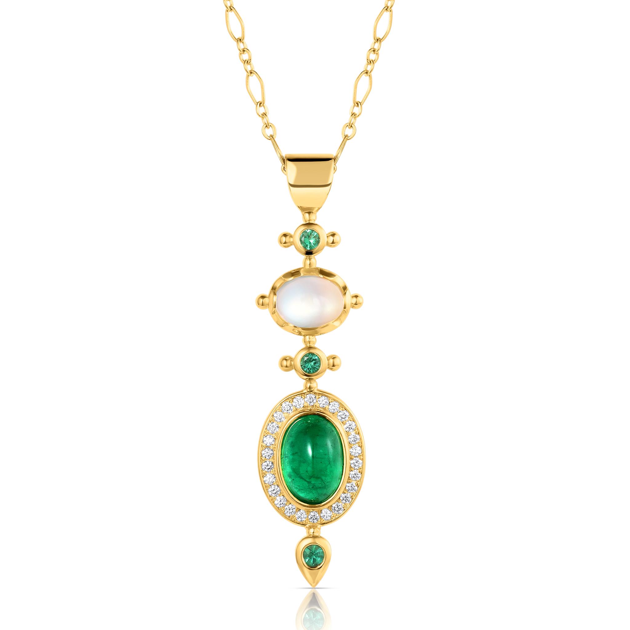 Amulet Emerald and Diamonds
