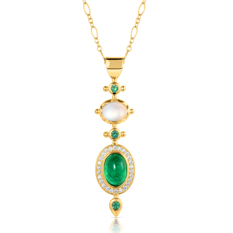 Amulet Emerald and Diamonds