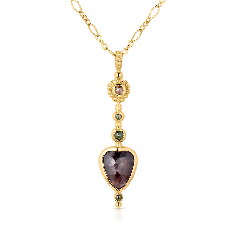 Diamond Heart Scepter Pendant