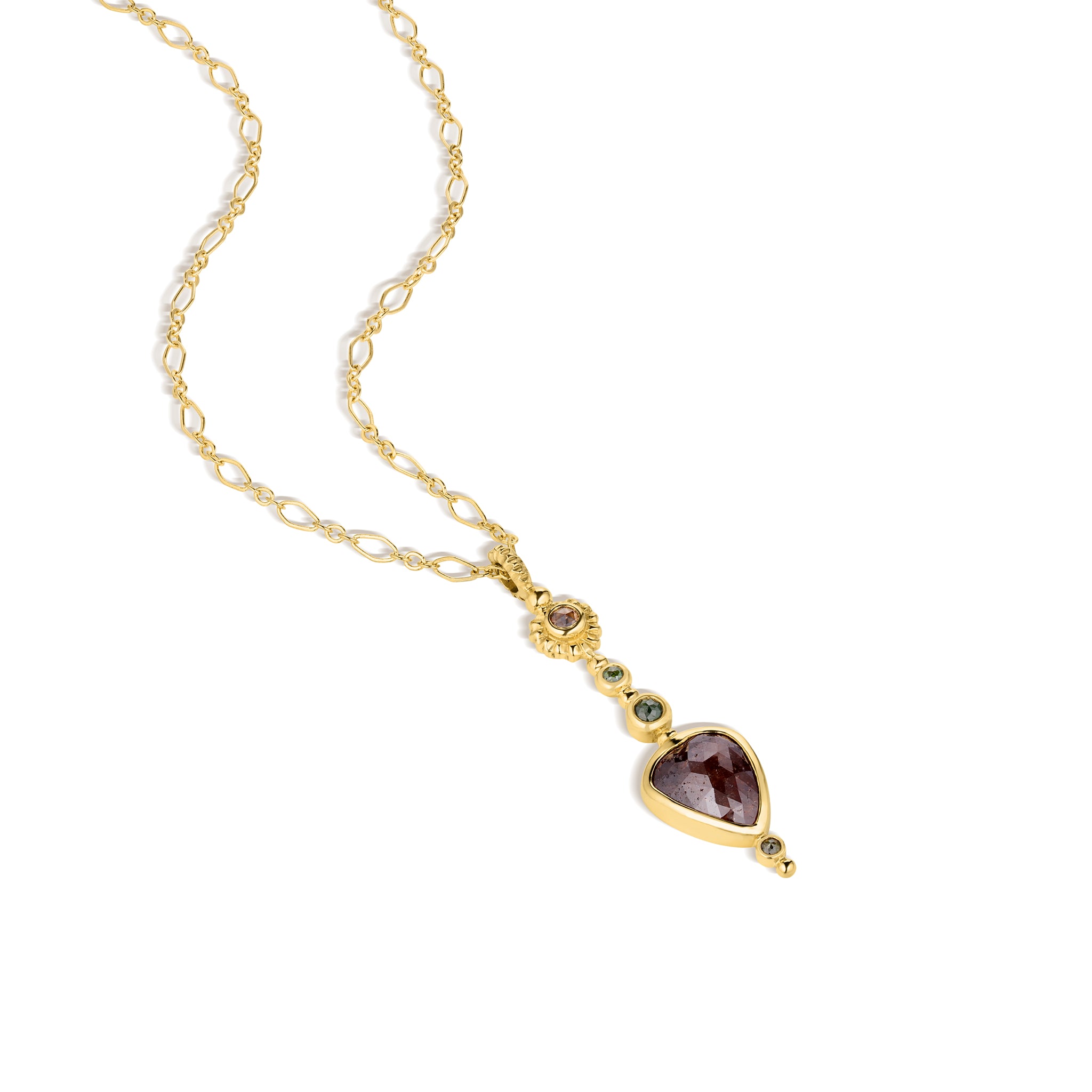 Diamond Heart Scepter Pendant