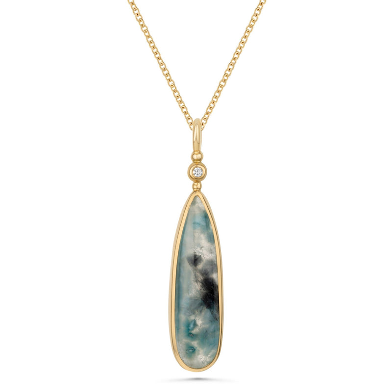 Paraiba Quartz Drop Pendant