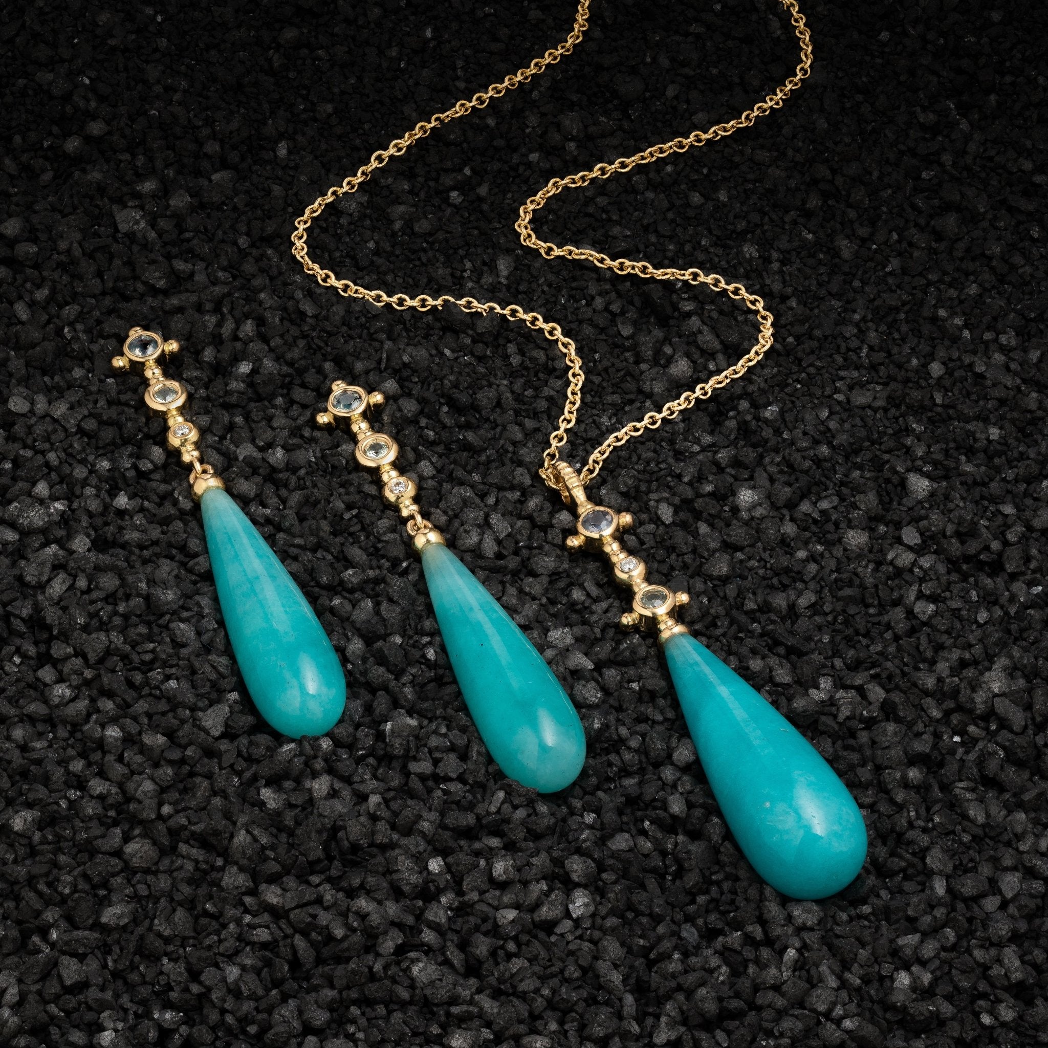 Scepter Amazonite Drop Pendant