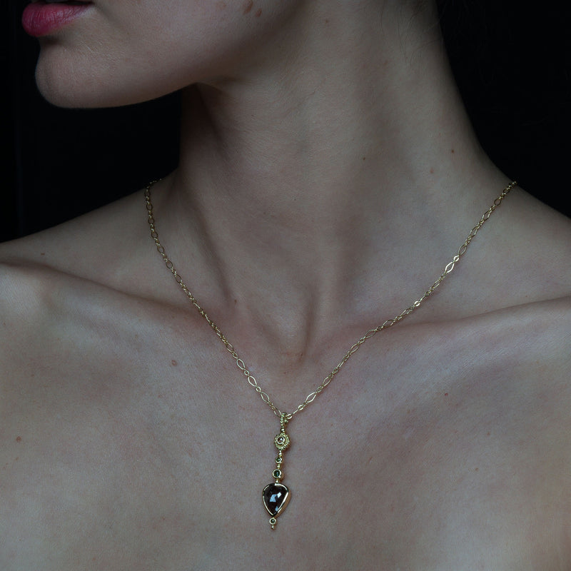 Diamond Heart Scepter Pendant