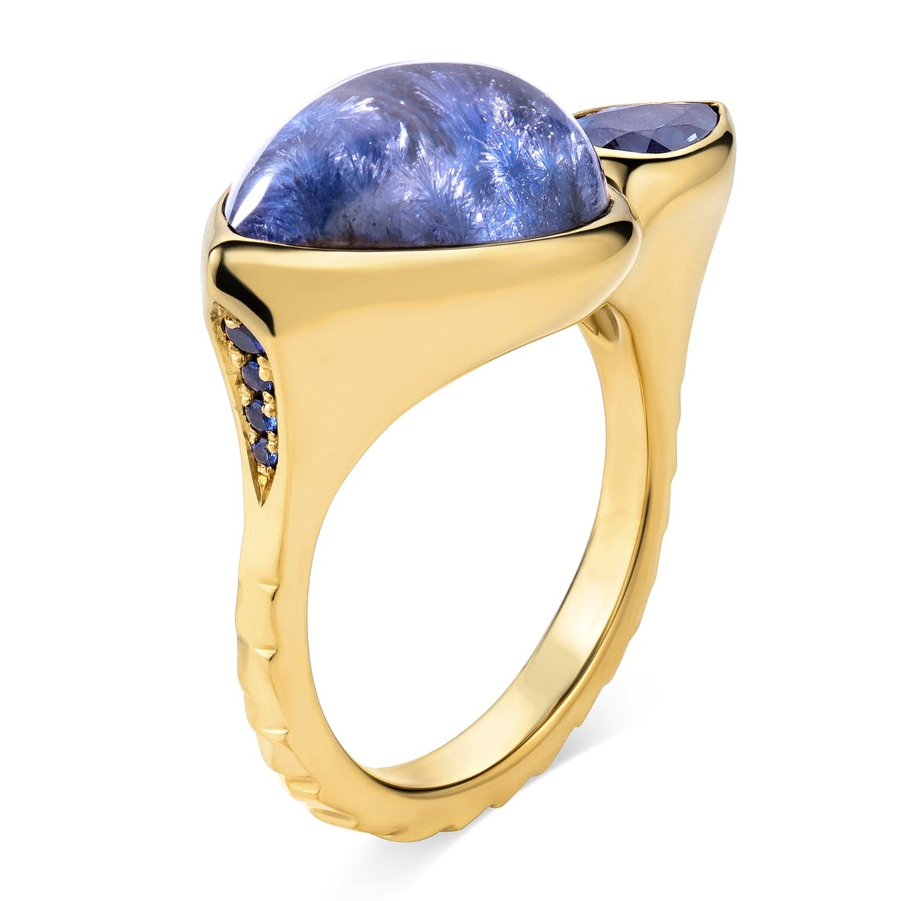 Once In a Blue World - Dumortierite and Montana Sapphire Ring