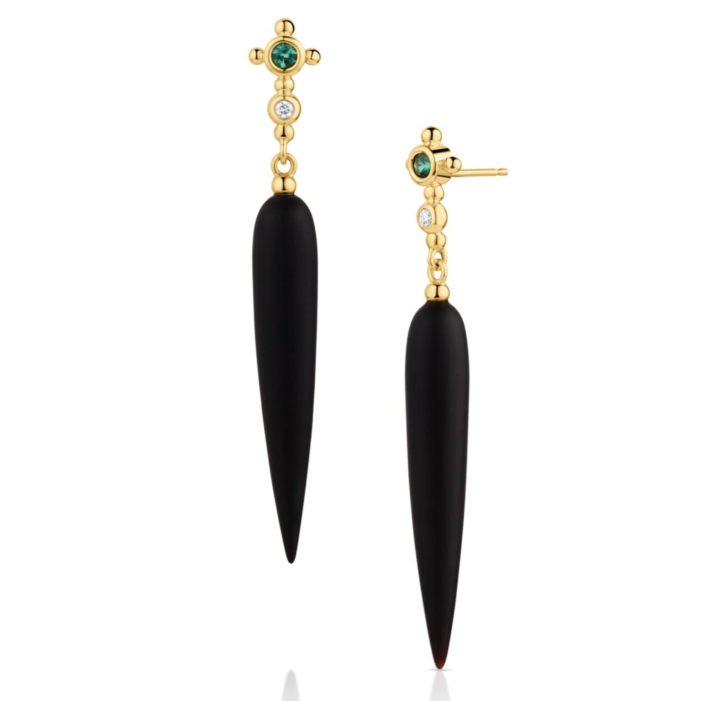 Scepter Black Agate Earrings