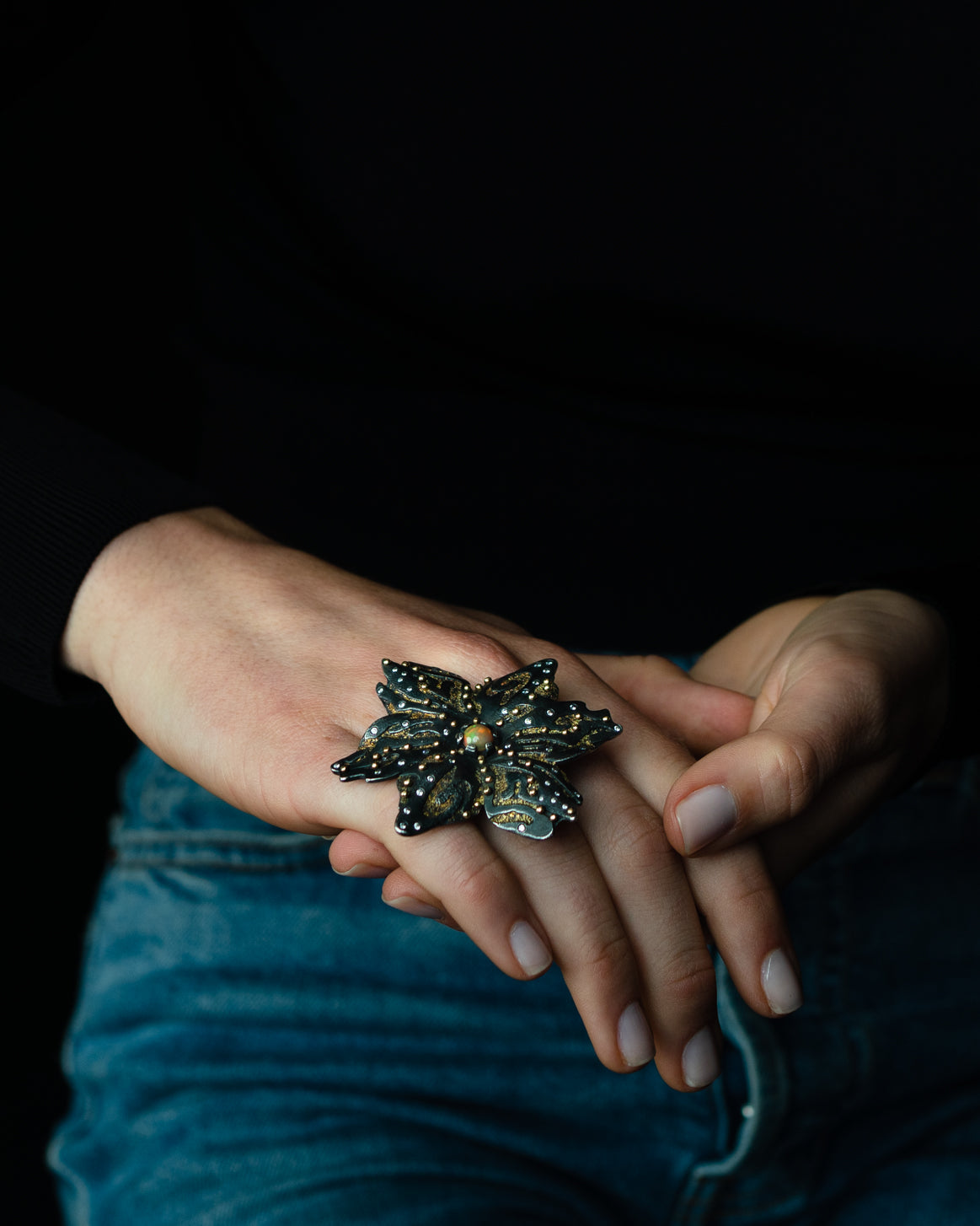 Supernova Flower Ring