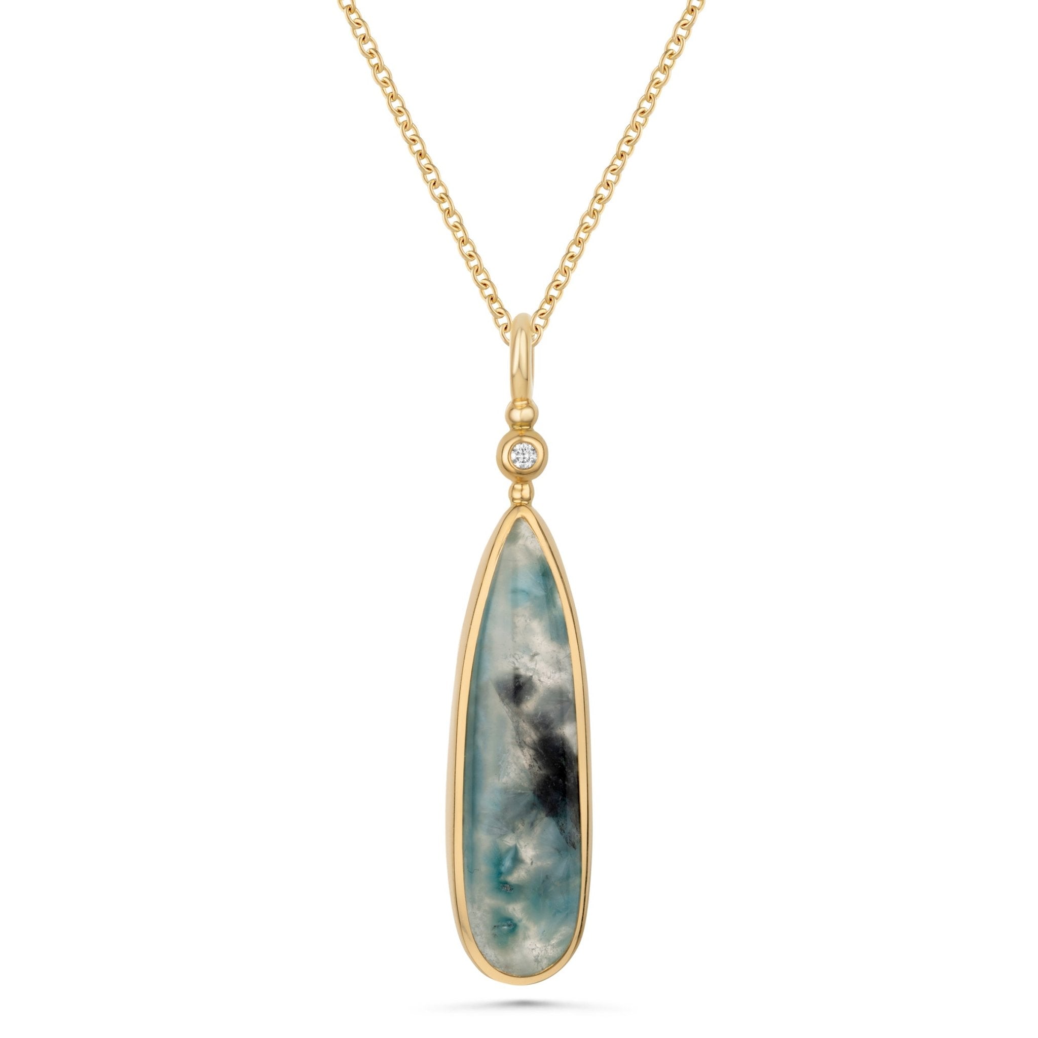 Paraiba Quartz Drop Pendant