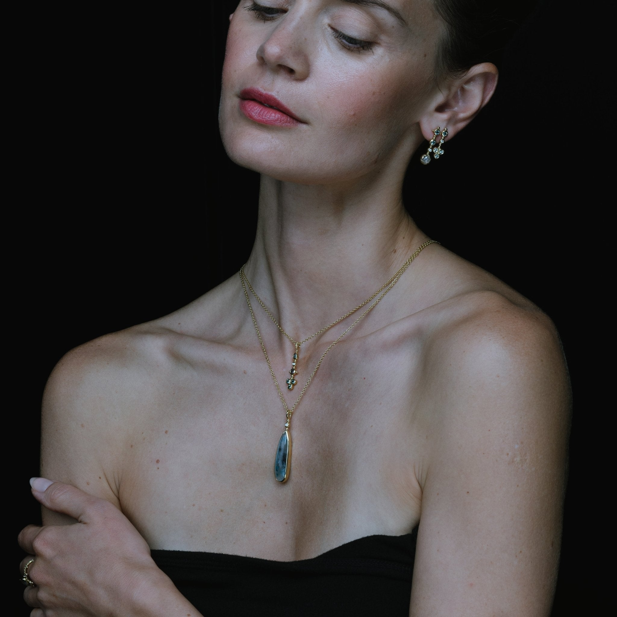 Paraiba Quartz Drop Pendant