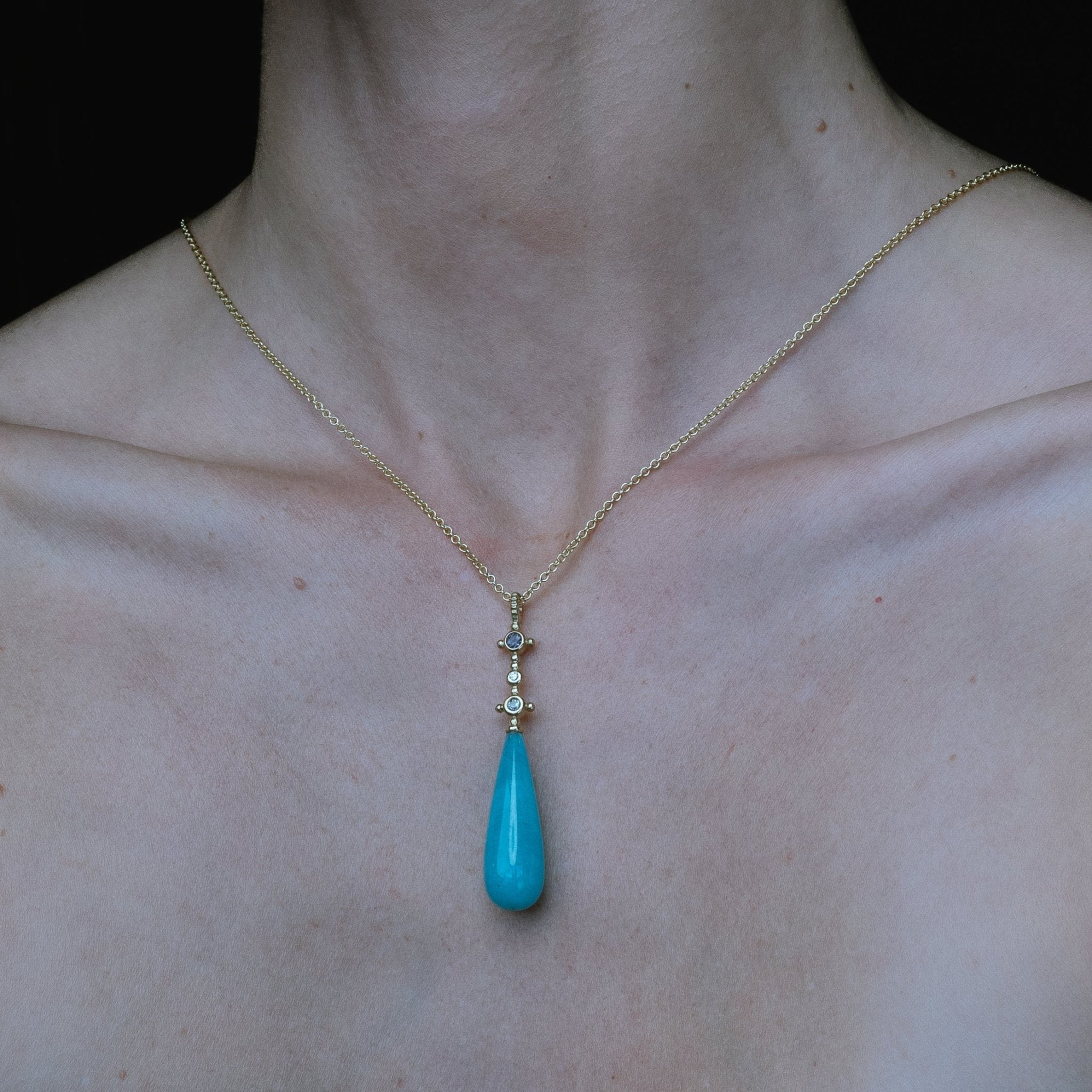 Scepter Amazonite Drop Pendant