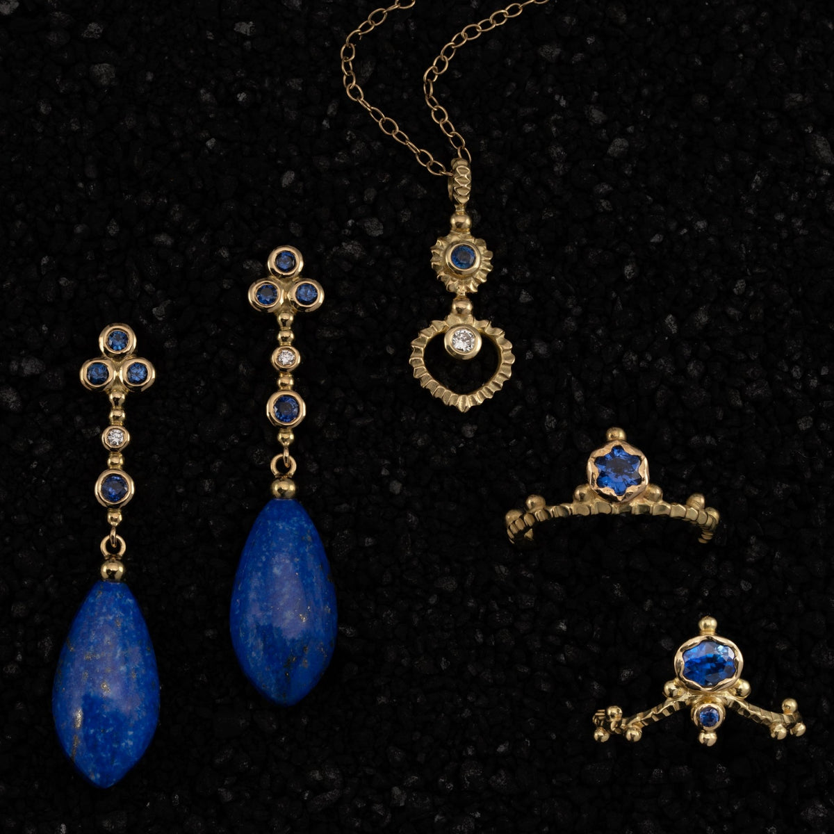 Scepter Lapis and Sapphire Drops